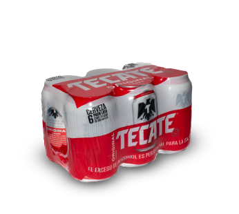 SIXPACK CERVEZA TECATE 330 ML