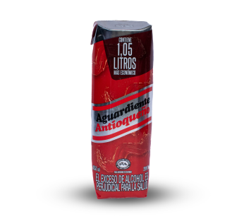 AGUARDIENTE TETRA ROJO *1050 ML