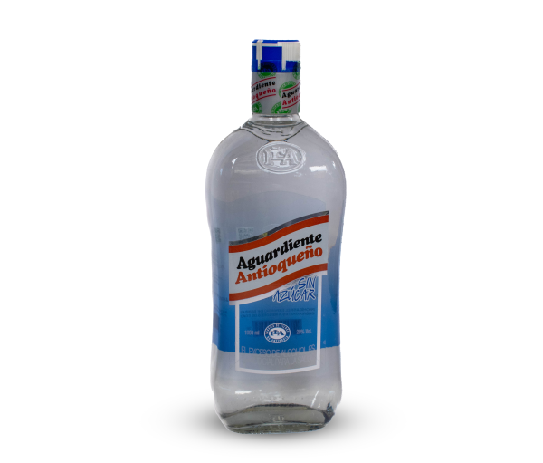 AGUARDIENTE LITRO VID. AZUL