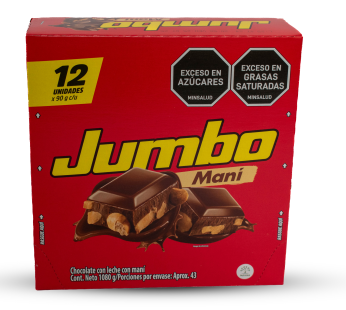 CHOCOLATINA JUMBO MANI 90GR X 12 UND