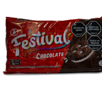 GALLETA FESTIVAL CHOCOLATE X 12 UNDS NOEL
