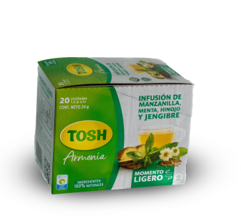 INFUSION DE MANZANILLA ARMONIA ( ligero ) X 20 SOBRES TOSH