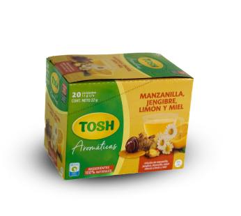 AROMATICA MANZANILA JENGIBRE X 20 SOBRES TOSH