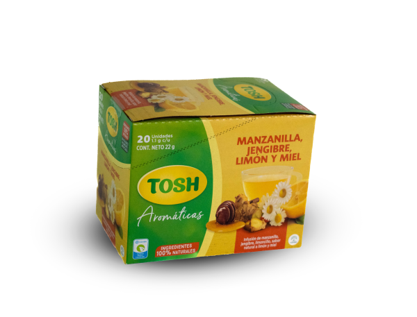 AROMATICA MANZANILA JENGIBRE X 20 SOBRES TOSH