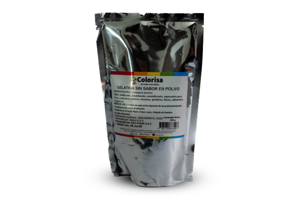GELATINA SIN SABOR 250 GR COLORISA