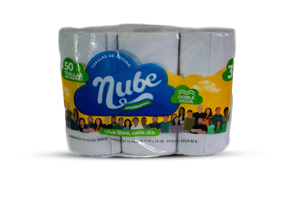 TOALLA COCINA 50H NUBE X3