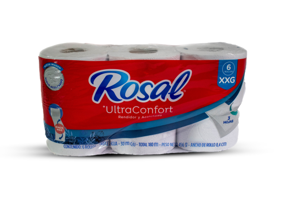 PAPEL HIGIENICO ROSAL X6 UNDS