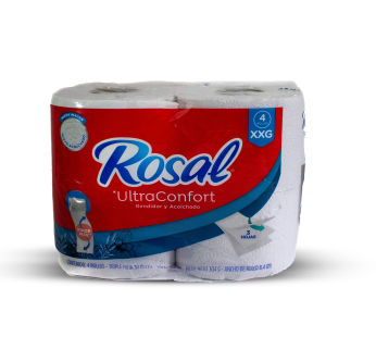 PAPEL HIGIENICO ROSAL X 4 UNDS