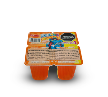 GELATINA FORTIKIDS X 4 UNDS 90 GR ALQUERIA NARANJA