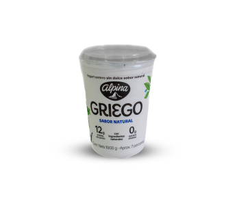 YOGURT GRIEGO SIN AZUCAR 1 KG ALPINA