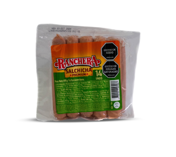 SALCHICHA RANCHERA X 14 480 GR ZENU