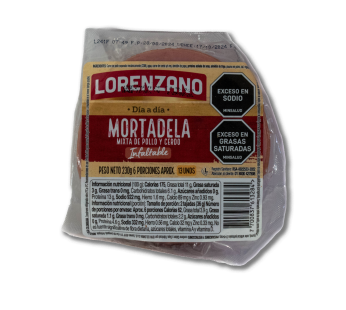 MORTADELA MIXTA 230 GR LORENZANO