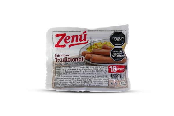SALCHICHA TRADICIONAL 450 GR ZENU