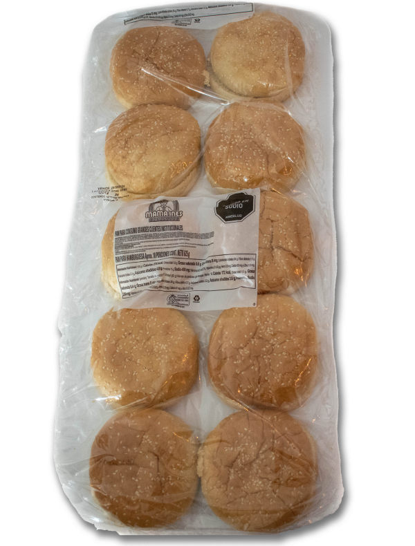 PAN HAMBURGUESA X 10 MAMA INES 625 GR