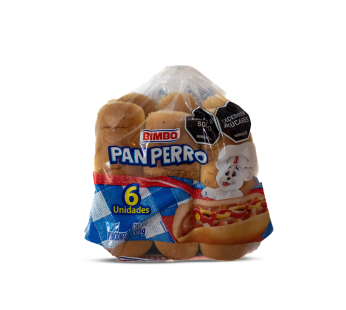 PAN PERRITO X 6 UNDS 205 GR BIMBO