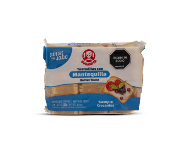 TOSTADITAS MANTEQUILLA 250 GR SUSANITA