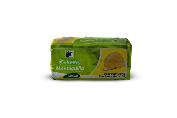 MANTEQUILLA SIN SAL 250 GR COLANTA