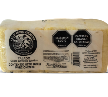 QUESO TAJADO BLOQ. 2 KG EL CORRAL