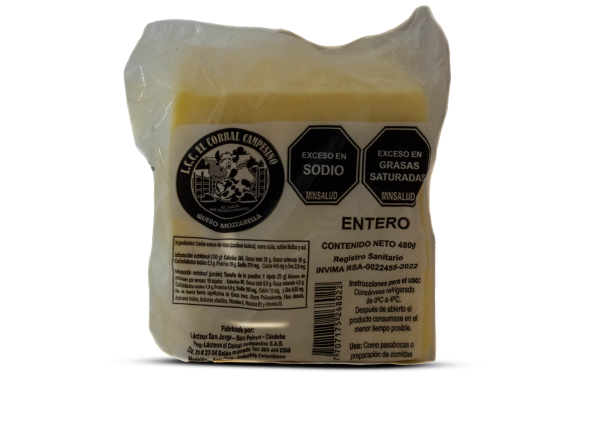 QUESO ENTERO 480 GR EL CORRAL