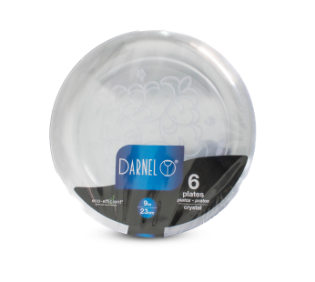 PLATO CRISTAL 23 CM X 6 UNDS DARNEL