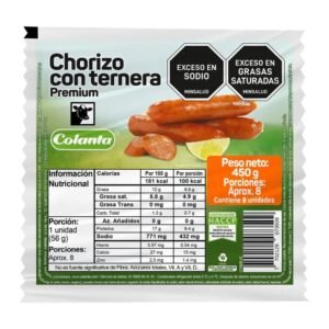 CHORIZO TERNERA 450 GR COLANTA