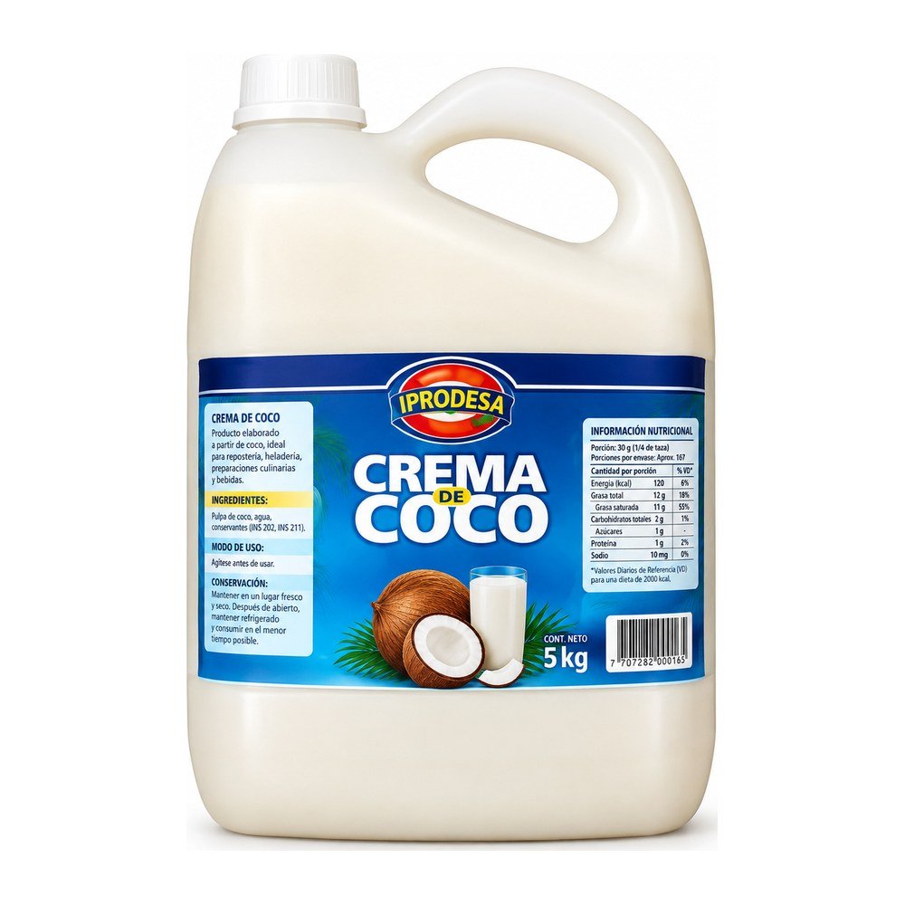 CREMA DE COCO 5 KG IPRODESA
