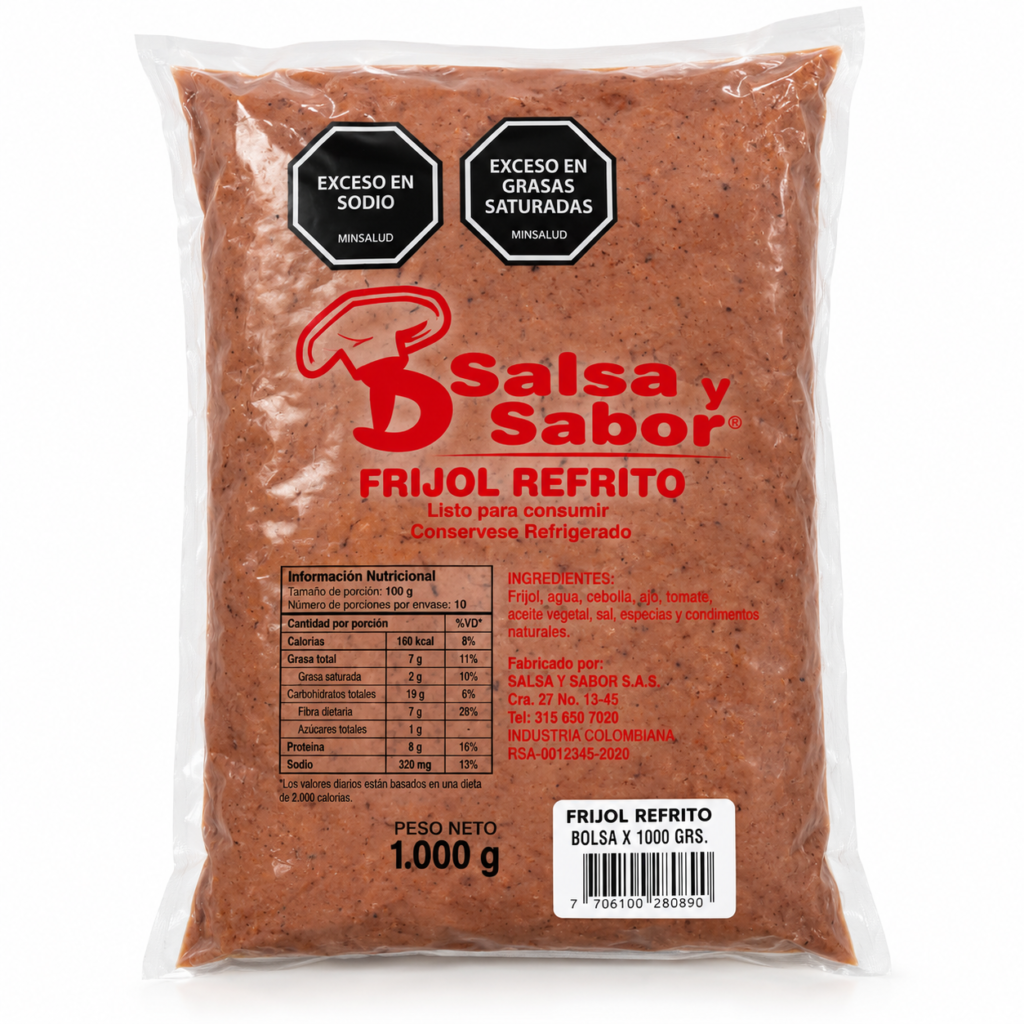FRIJOL REFRITO 1K SALSA Y SABOR