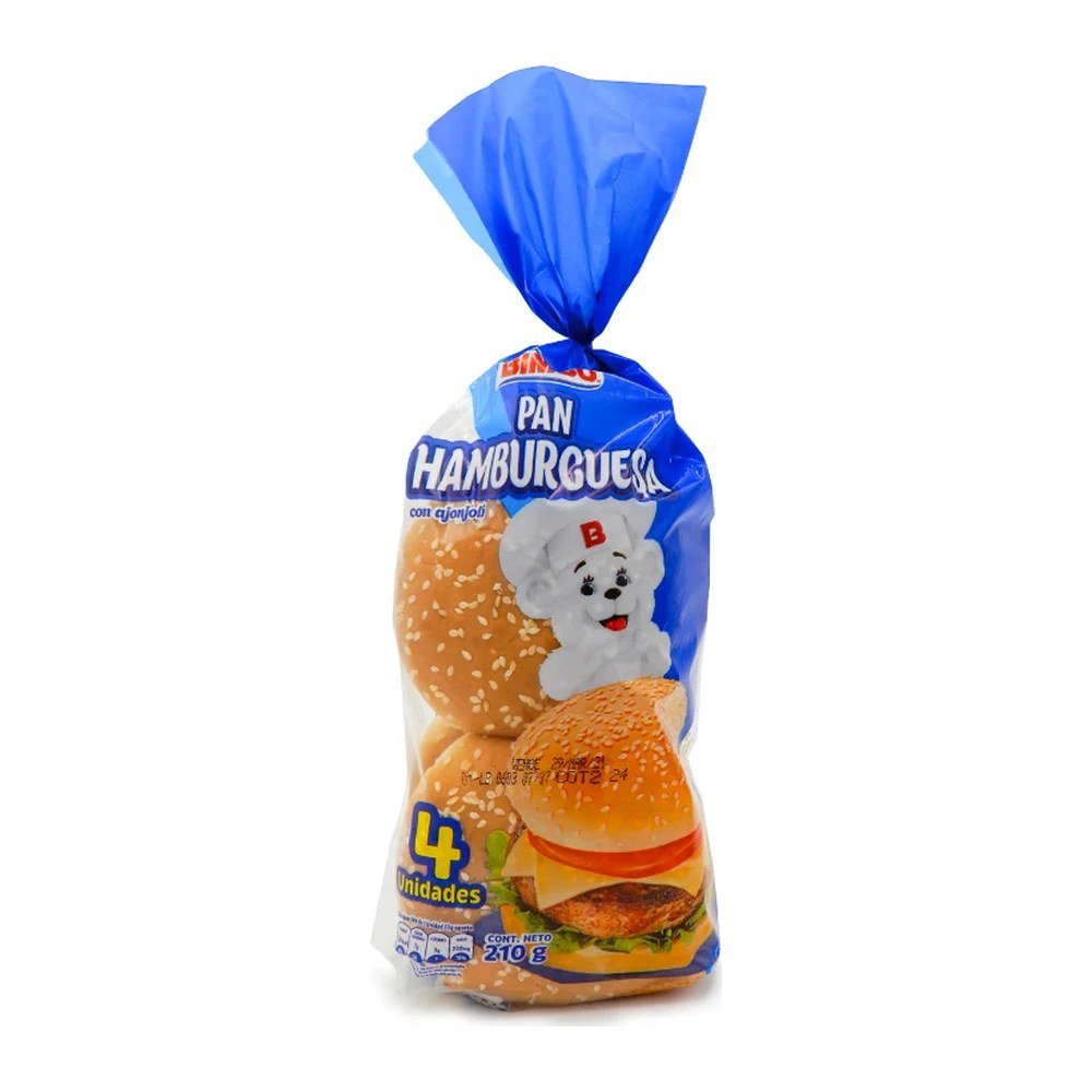 PAN HAMBURGUESA MINI X 4 UNDS 210 G BIMBO