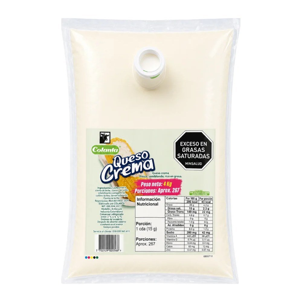 QUESO CREMA 4K a granel COLANTA