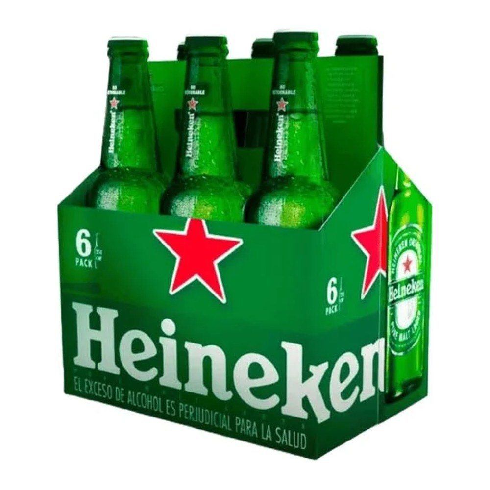 SIXPACK CERVEZA HEINEKEN BOT 250 ML