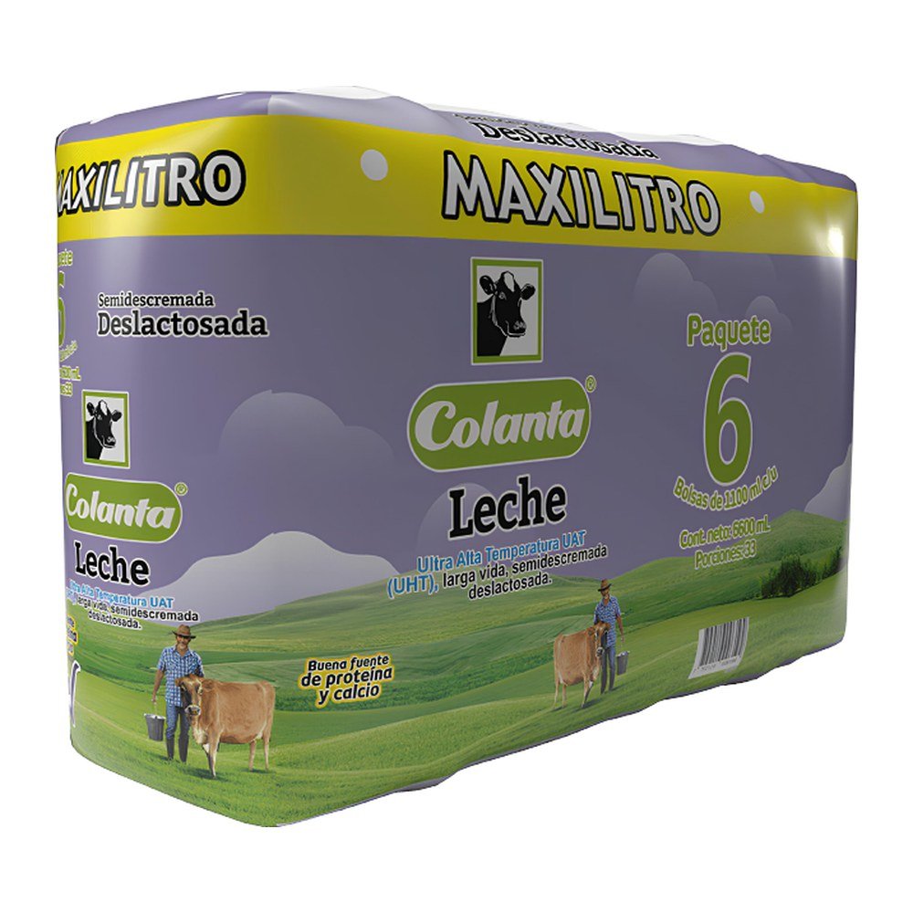 SIXPACK DESLACTOSADA maxilitro 1.100 ML COLANTA