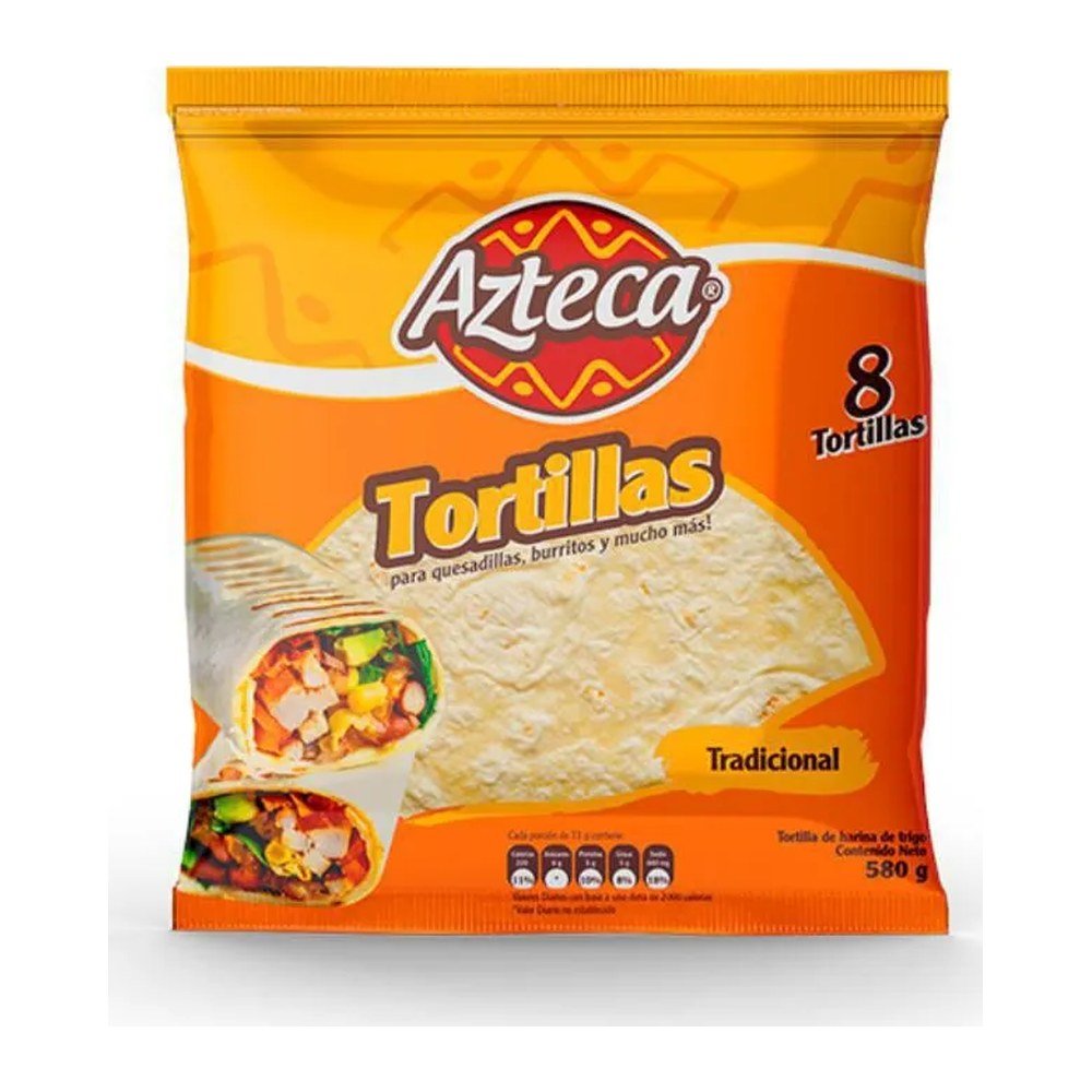 TORTILLA 580 GR X 8 UNDS AZTECA
